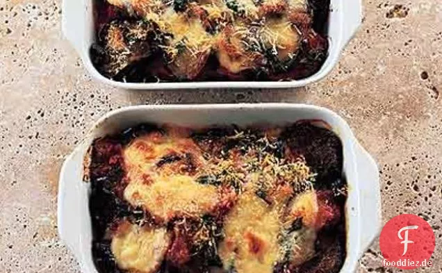 Tessas gebackene Aubergine mit Tomaten, Mozzarella & Parmesan