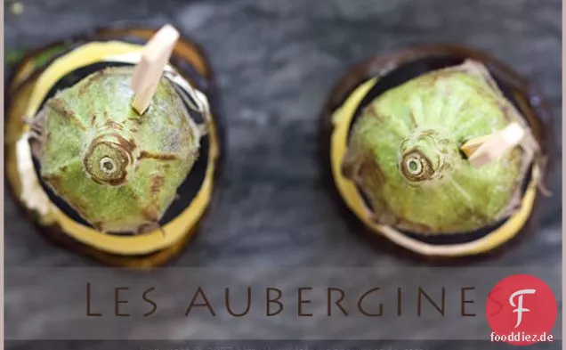 Auberginen, Zucchini, Kartoffeln Und Käse Millefeuilles