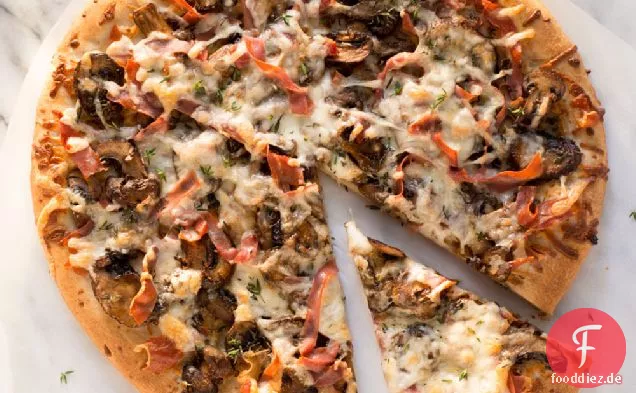 Pilz-Pizza Prosciutto