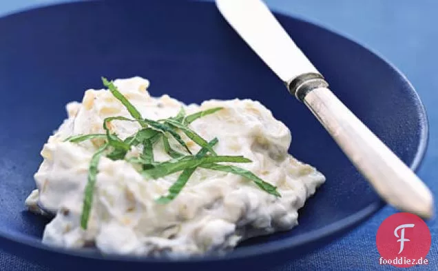 Gegrillte Auberginen und Joghurt-Dip