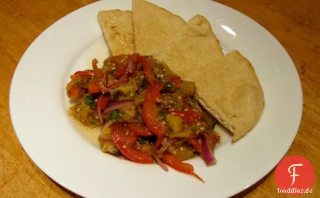Abendessen heute Abend: Verkohlter Auberginensalat