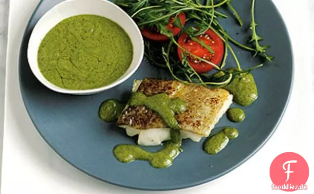 Gebratener Kabeljau mit Salsa Verde