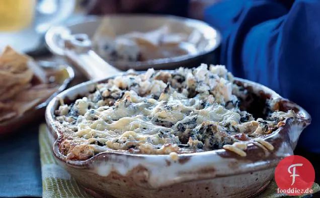 Garlicky Spinat Dip mit Herzen von Palm