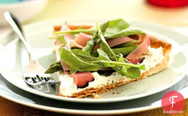 Mascarpone, Schinken und Spargeltarte