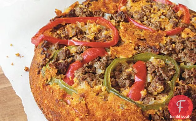 Umgedrehtes Salsa-Maisbrot