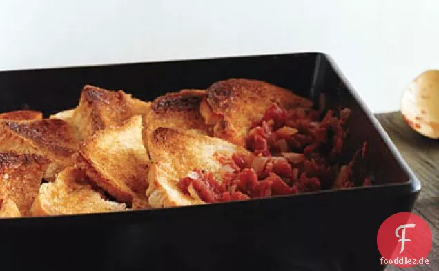 Gebackene Tomaten mit knusprigem Brot