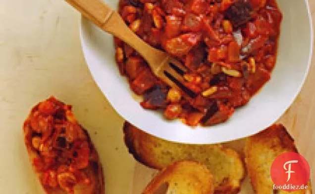 Auberginen-Caponata-Crostini