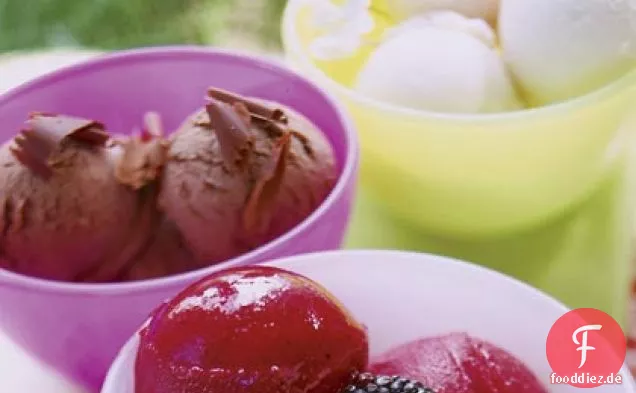 Brombeere-Schwarzer Tee Sorbet