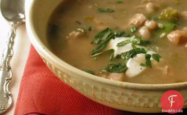 Chicken Green Chili mit Weißen Bohnen