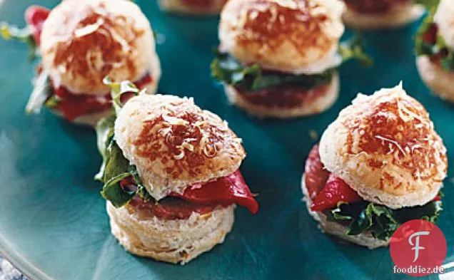 Mini-Salami Puff Sandwiches