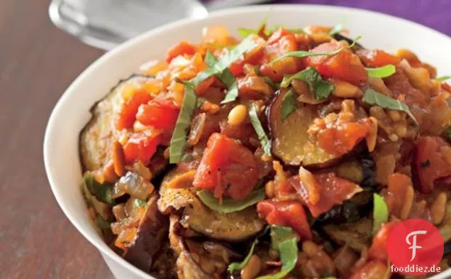 Gebackene Auberginen Mit Tomaten-Chutney