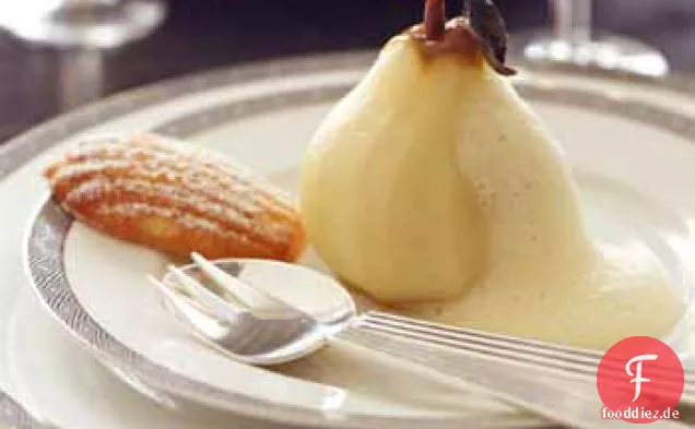 Gebackene Birnen mit Sauternes Custard Sauce