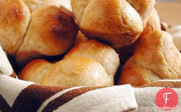 Kleeblatt-Honig-Weizen-Brötchen