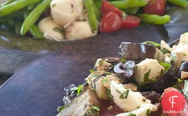 Gegrillte Auberginen-Und Tomatensalat