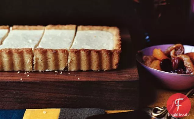 Ricotta-Tarte mit Getrockneten Obst-Kompott