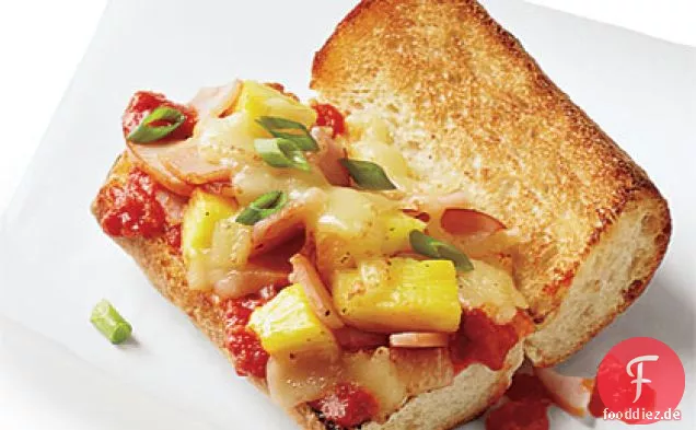 Schinken und Ananas Pizza Subs