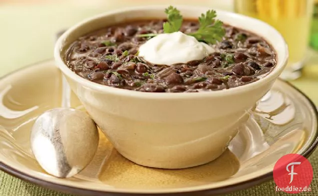 Schwarze Bohnensuppe