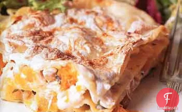 Butternut Squash und Haselnuss-Lasagne