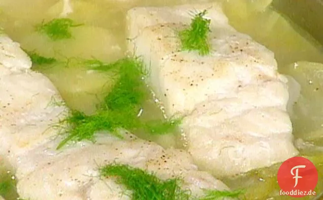 Kabeljau mit Fenchel und Zwiebeln