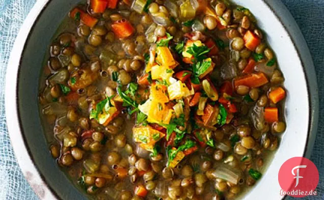 Linsen-Kumquat-Suppe