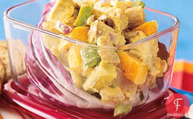 Hühnersalat mit Mango und Apfel