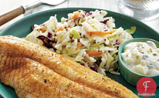 Gebratener Wels mit Cajun-Tartar-Sauce