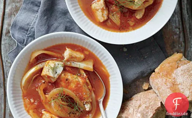 Würziger Tilapia-Fenchel-Eintopf