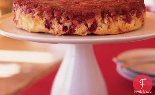 Umgedrehter Cranberry-Ingwer-Kuchen