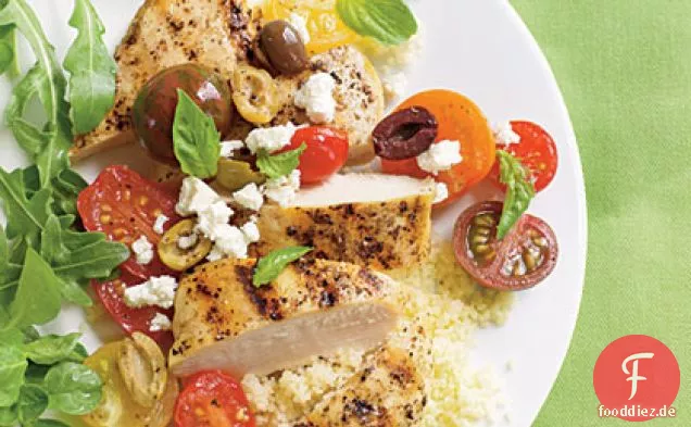 Hähnchenbrust mit Tomaten und Oliven