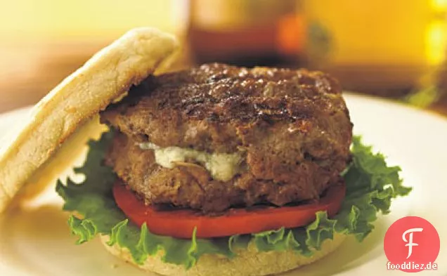 Blauschimmelkäse-gefüllte Burger