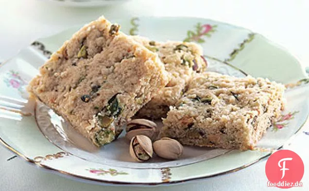 Pistazien -, Zitronen-und Vanille-Shortbread