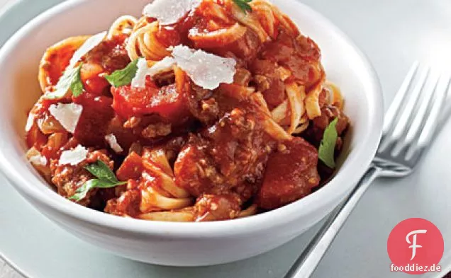Linguine mit leichter Fleischsauce