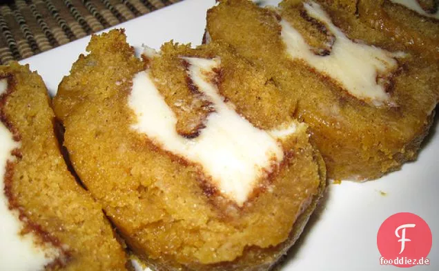 Kürbis-Kuchen-Rolle
