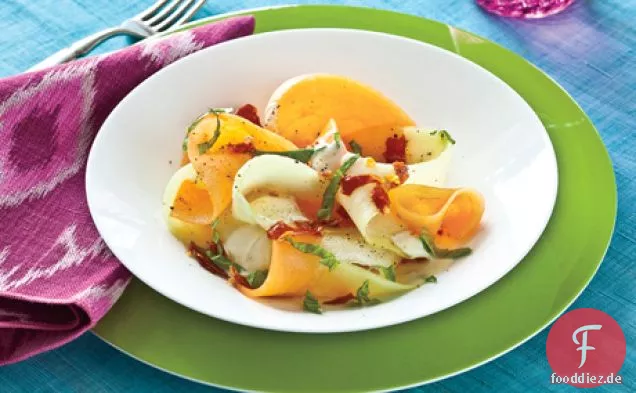 Honigtau, Melone und Schinken-Salat