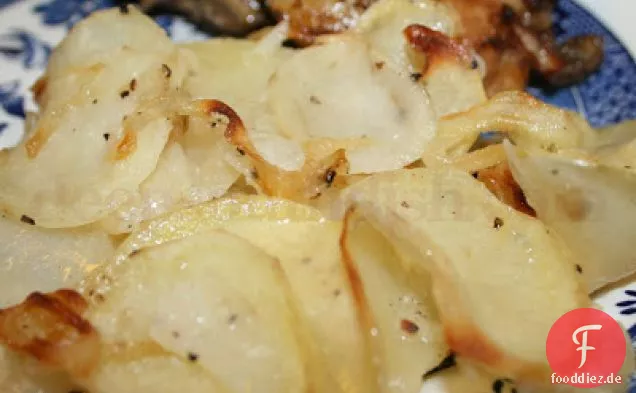 Überbackener Kartoffelauflauf