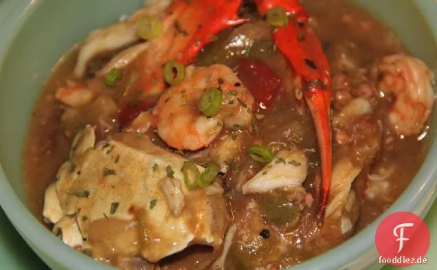 Krabben und Garnelen Gumbo