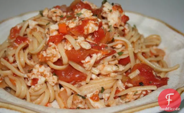 Huhn Bolognese mit Linguine