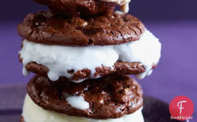 Doppelte Schokoladen-Sorbet-Sandwiches