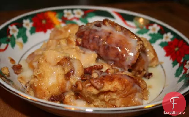 Glasierte Donut-Brot-Pudding