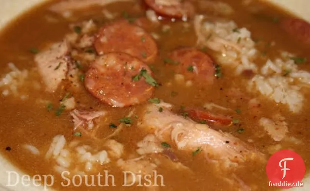 Hühner-und Andouille Wurst Gumbo