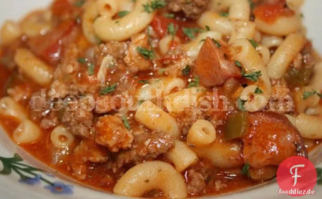 Südliches Rind- und Wurstgulasch