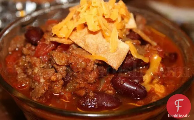 Crockpot Rindfleisch Chili mit Bohnen