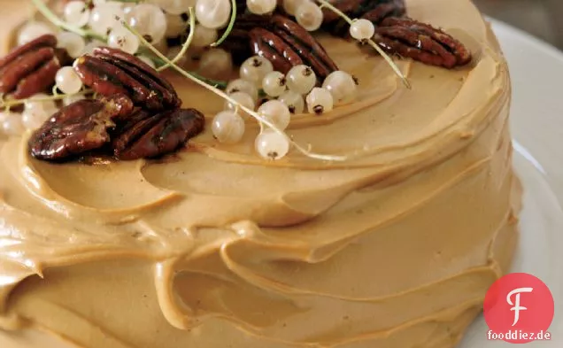 Kürbiskuchen mit Karamell-Frischkäse-Zuckerguss