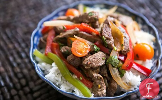 Quick Beef Stir-Fry mit Paprika
