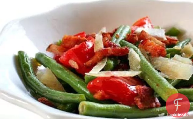 Warmer grüner Bohnen-Pancetta-Salat