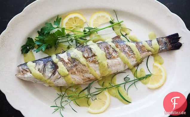 Gegrillter Wolfsbarsch mit Rosmarin-Vinaigrette