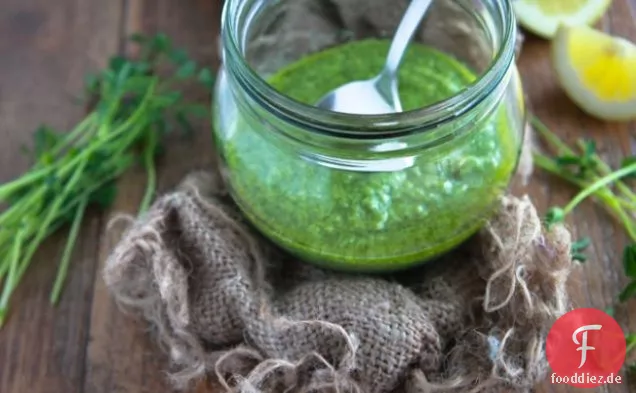 Zitronen-Pepita-Pesto & London Broil