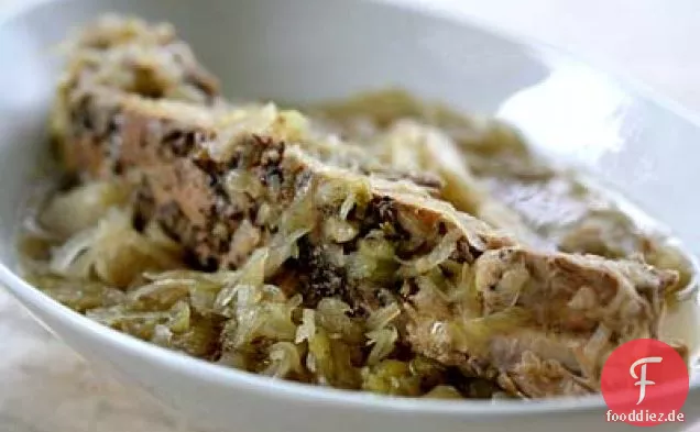 Spareribs, Kohl und Sauerkraut