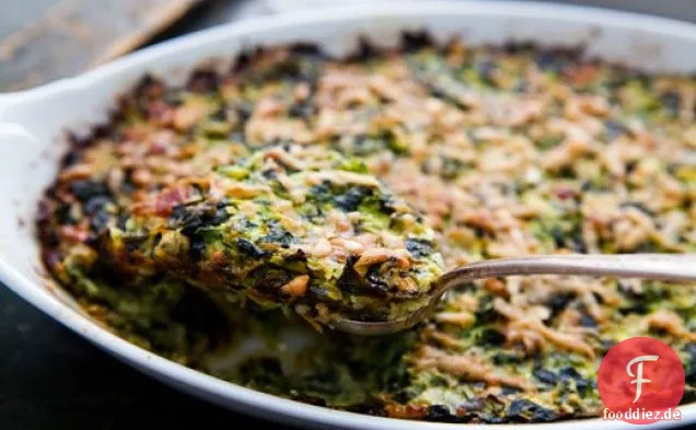 Zucchini-Spinat-Gratin