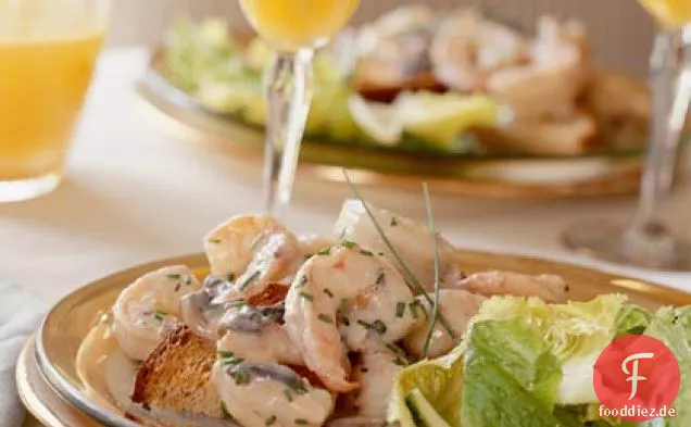 Garnelen Newburg auf Toast Punkte